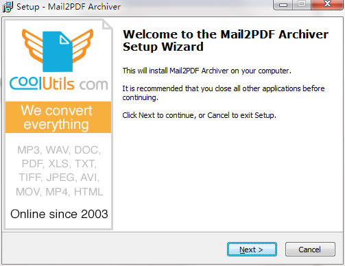 Mail2PDF Archiver칫ʼ1.0