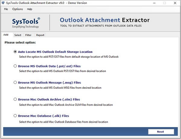 SysTools Outlook Attachment ExtractorԶ˹ٷ2024°ɫذװ