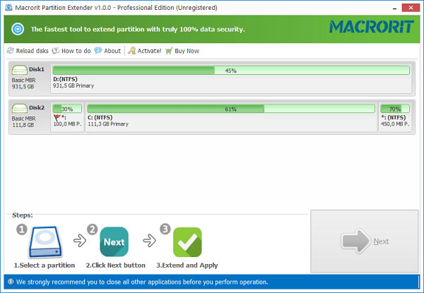 Macrorit Partition ExtenderԶ˹ٷ2024°ɫذװ