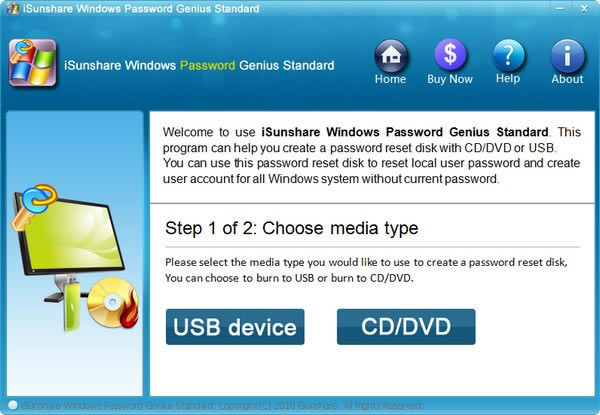 iSunshare Windows Password GeniusԶ˹ٷ2024°ɫذװ