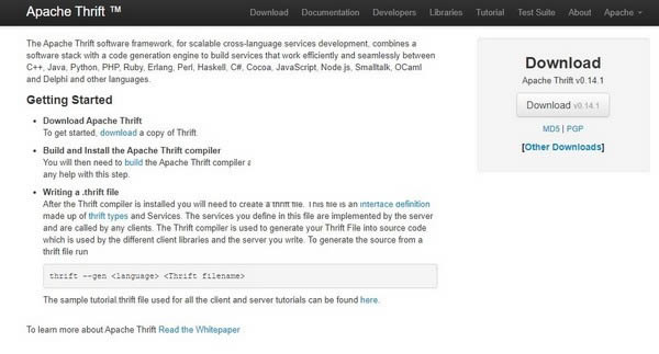 Apache Thrift-Է񿪷-Apache Thrift v0.14.1ٷ