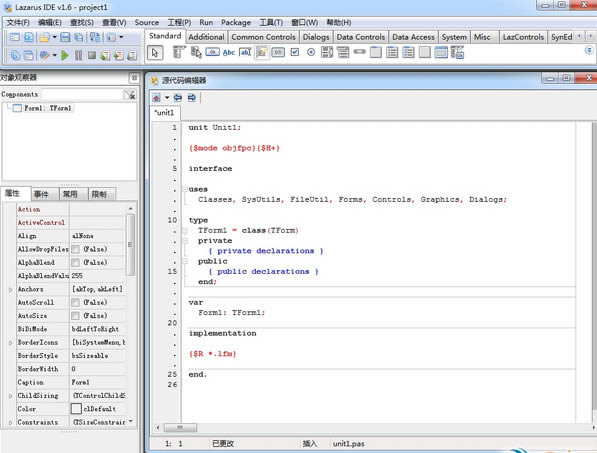 Lazarus-Pascal༭- Lazarus v1.6.0İ