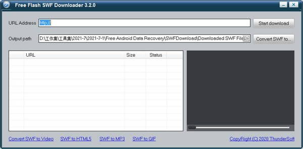 ThunderSoft Free Flash SWF Downloader-SWFļ-ThunderSoft Free Flash SWF Downloader v3.2.0ɫ