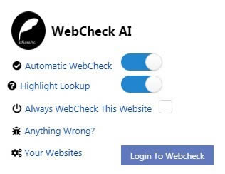 WebCheck AI Chrome-WebCheck AI Chrome v1.3.5ٷٷ