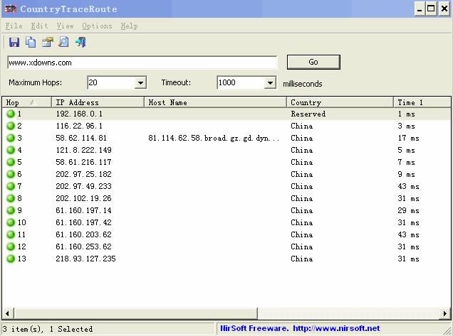 ·׷ٹ CountryTraceRoute-·׷ٹ CountryTraceRoute v1.25ɫ