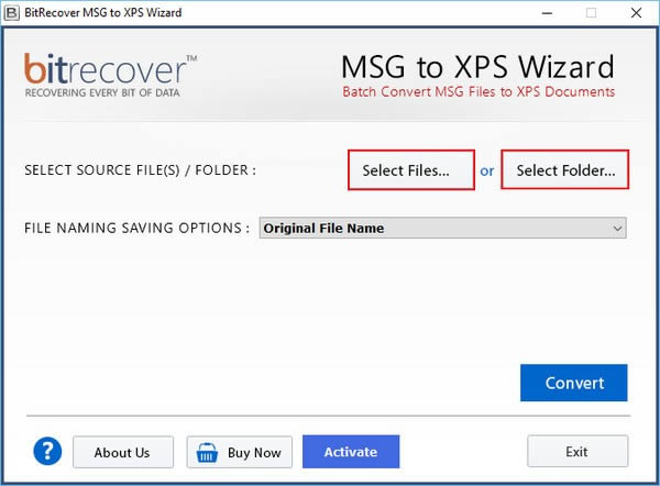 BitRecover MSG to XPS Wizard-MSGXPSǨƹ-BitRecover MSG to XPS Wizard v4.0ٷ