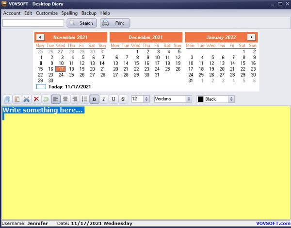 VovSoft Desktop Diary-ռ-VovSoft Desktop Diary v1.0Ѱ