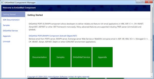 EAGetMail Component Manager-ʼ-EAGetMail Component Manager v5.2.1.7ٷ