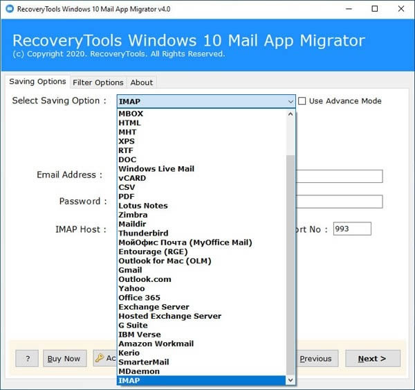 RecoveryTools Windows 10 Mail App Migrator-ʼת-RecoveryTools Windows 10 Mail App Migrator v4.0ٷ