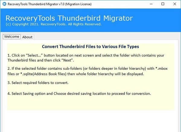 RecoveryTools Thunderbird Migrator-ʼ-RecoveryTools Thunderbird Migrator v7.0ٷ