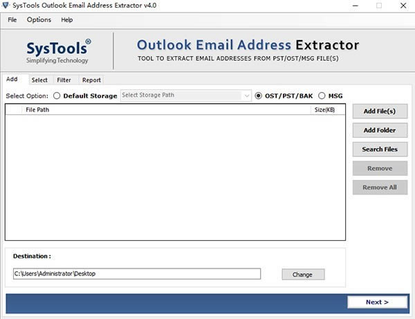 SysTools Outlook Email Address Extractor-䴦-SysTools Outlook Email Address Extractor v4.0ٷٷ