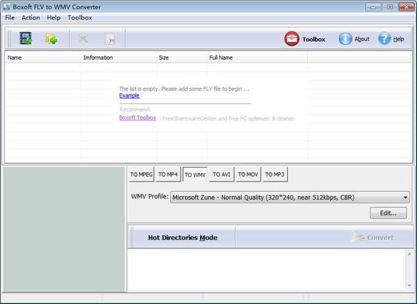 Boxoft Free FLV to WMV Converter-FLVWMVת-Boxoft Free FLV to WMV Converter v1.0ٷ