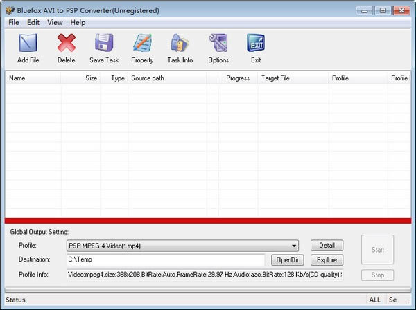 Bluefox AVI to PSP Converter-AVIתPSP-Bluefox AVI to PSP Converter v3.01ٷ