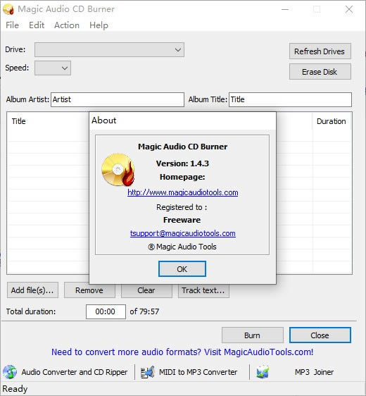 Magic Audio CD Burner-cd¼-Magic Audio CD Burner v1.4.3Ѱ