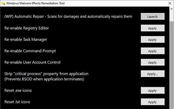 Windows Malware Effects Remediation Tool(޸)