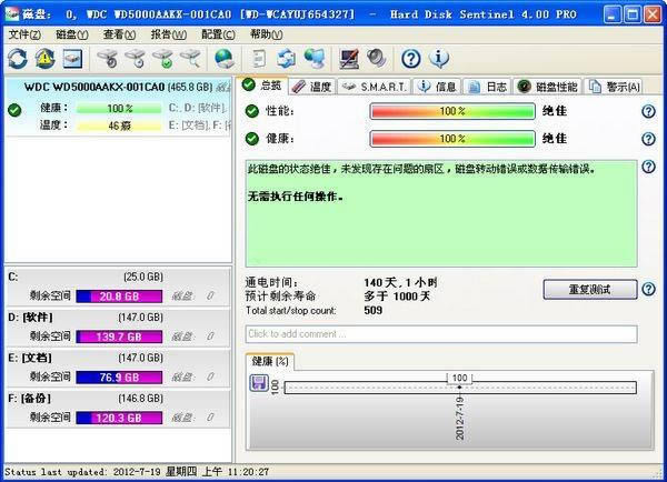 Hard Disk Sentinel-Ӳ̼⹤-Hard Disk Sentinel v4.50ɫر