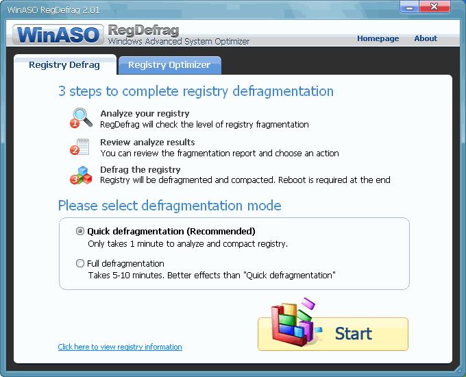 WinASO RegDefrag-WinASO RegDefrag v2.7.0ɫ