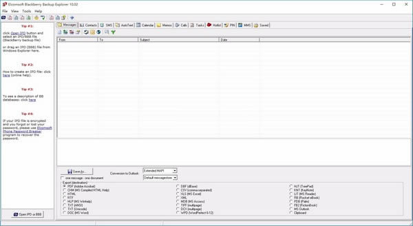 ElcomSoft Blackberry Backup Explorer-Ϣʹ-ElcomSoft Blackberry Backup Explorer v10.02Ѱ