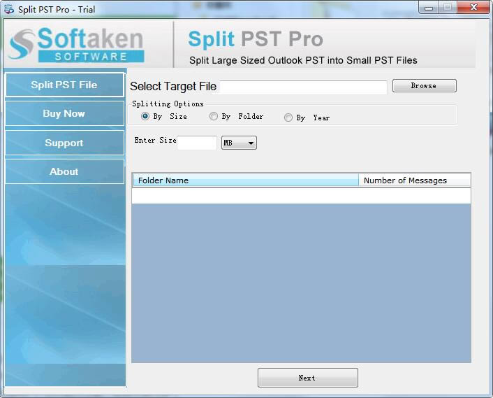 Softaken Split PST Proͼ