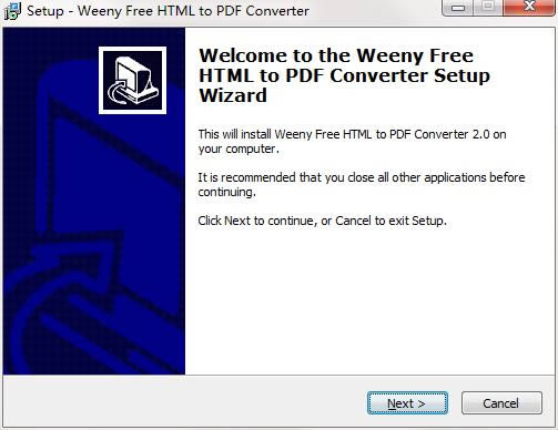 Weeny Free HTML to PDF Converterͼ