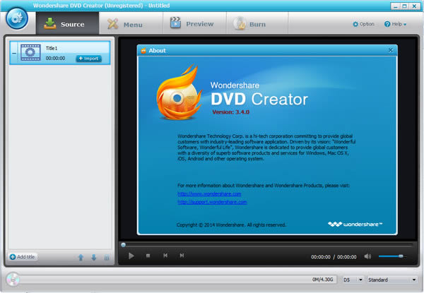 Wondershare DVD Creator- DVD-Wondershare DVD Creator v4.5.0.3ٷ